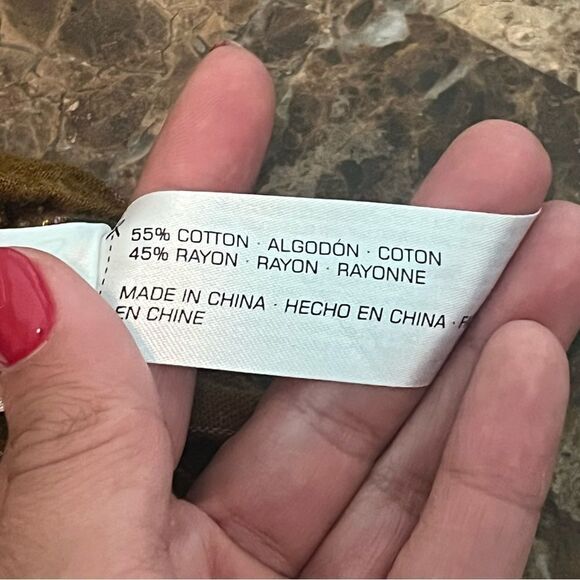 Women’s Long Sleeve Plaid Crop Top Sz XL Aged Bronze​​​ - Picture 7 of 11